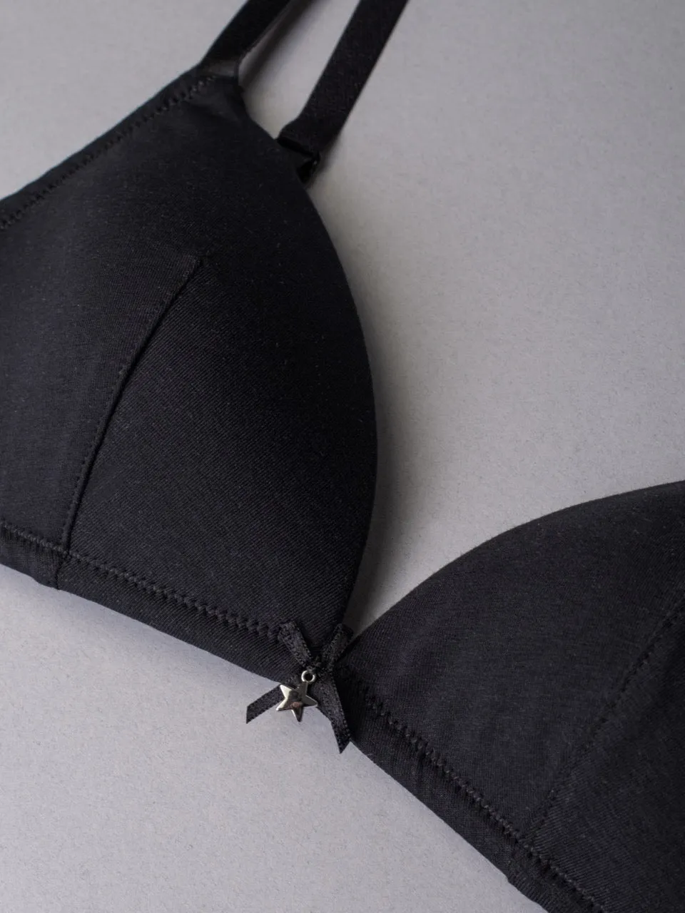 Si'èLei Natural Cotton 1458 reggiseno triangolo nero bio