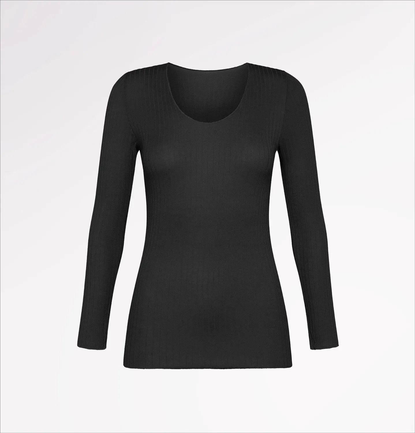 Casagin Maglia Girocollo Tencel Cashmere Nera