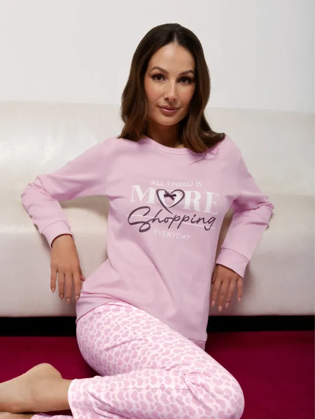 Si'èLei Dorine DO12 pigiama donna malva caldo cotone