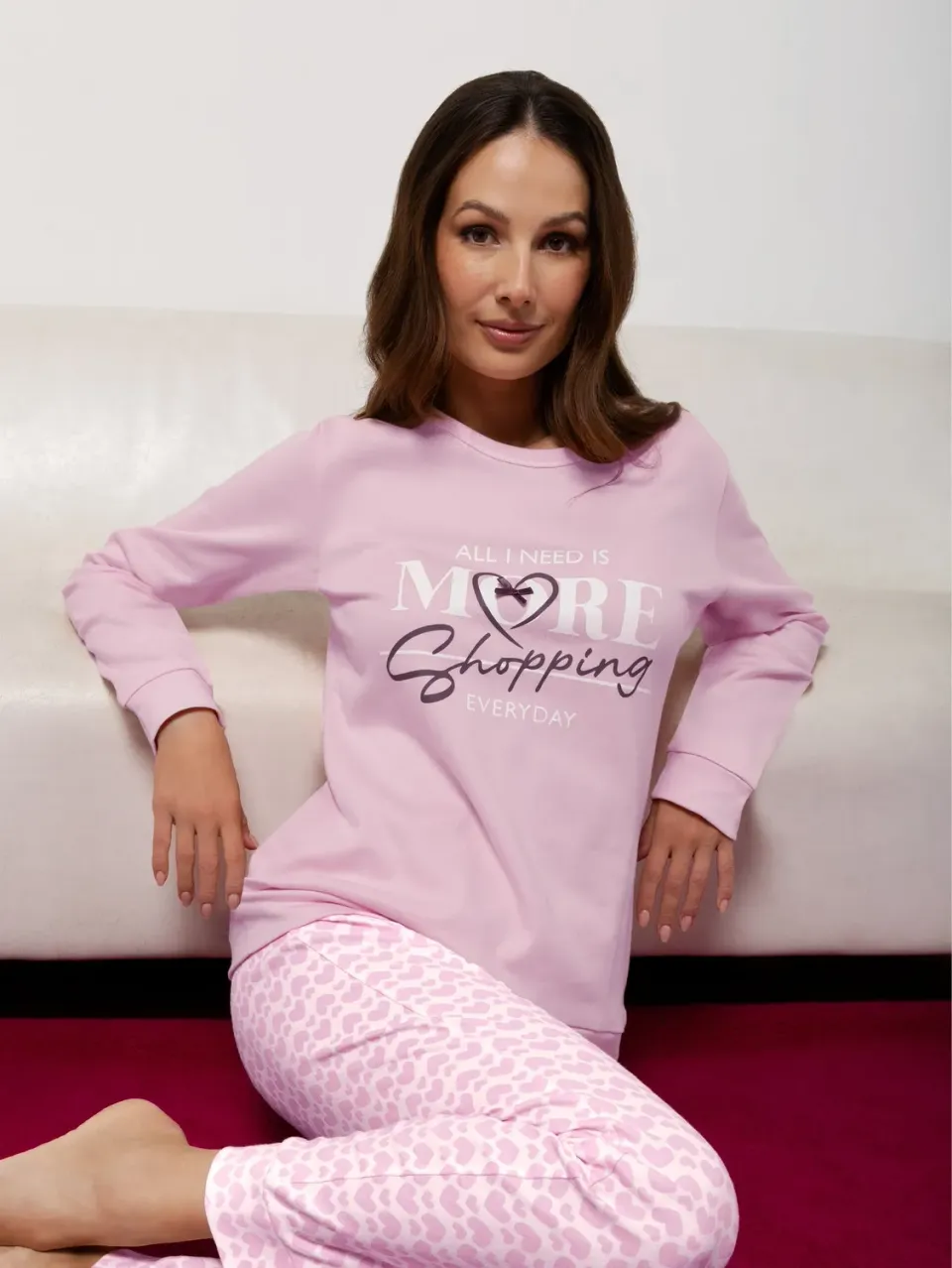Si'èLei Dorine DO12 pigiama donna malva caldo cotone