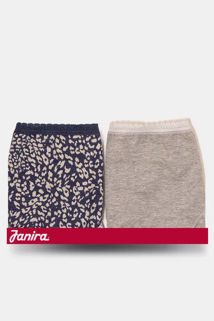 Janira Grey Leopard midi slip 2 pezzi grigio leopardato