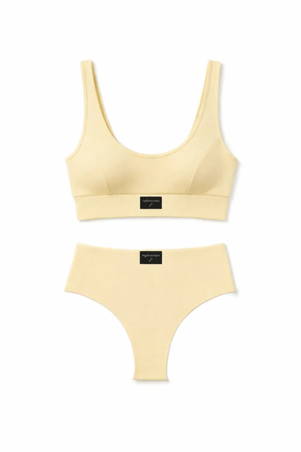 Rossoporpora Top Spalla Larga e Culotte Perizoma Completo Banana Bielastico