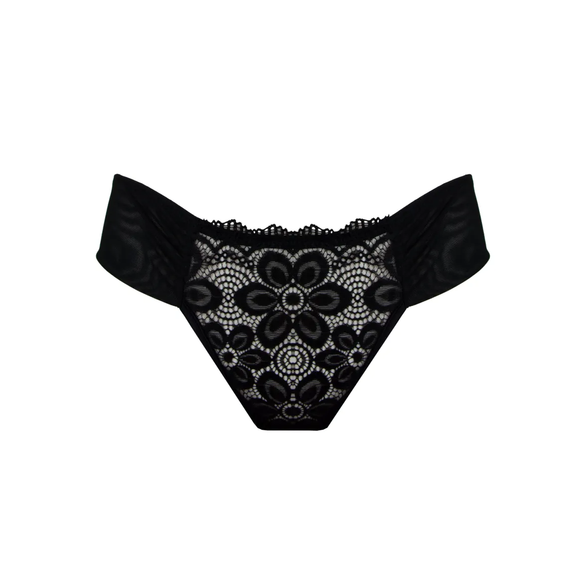 Rossoporpora Slip Brasiliana Tulle e Pizzo slip nero
