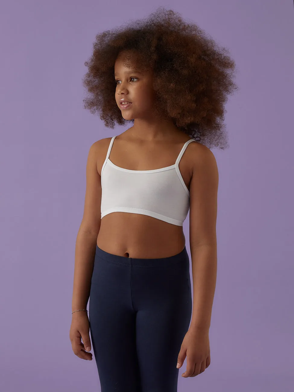 Jadea 175 bralette bambina nera cotone modal