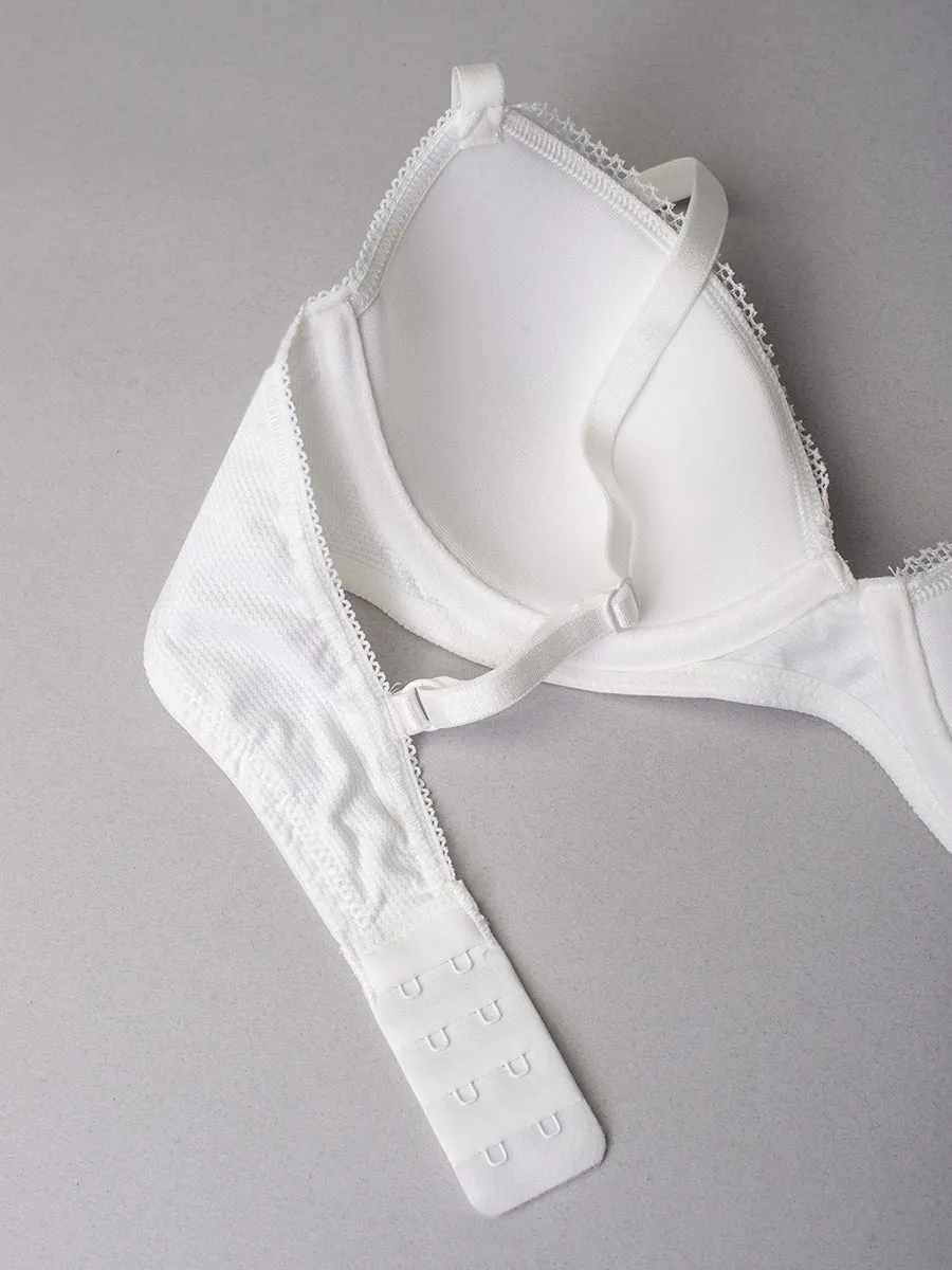 Si'èLei Darling 1882 reggiseno bianco latte jacquard imbottito