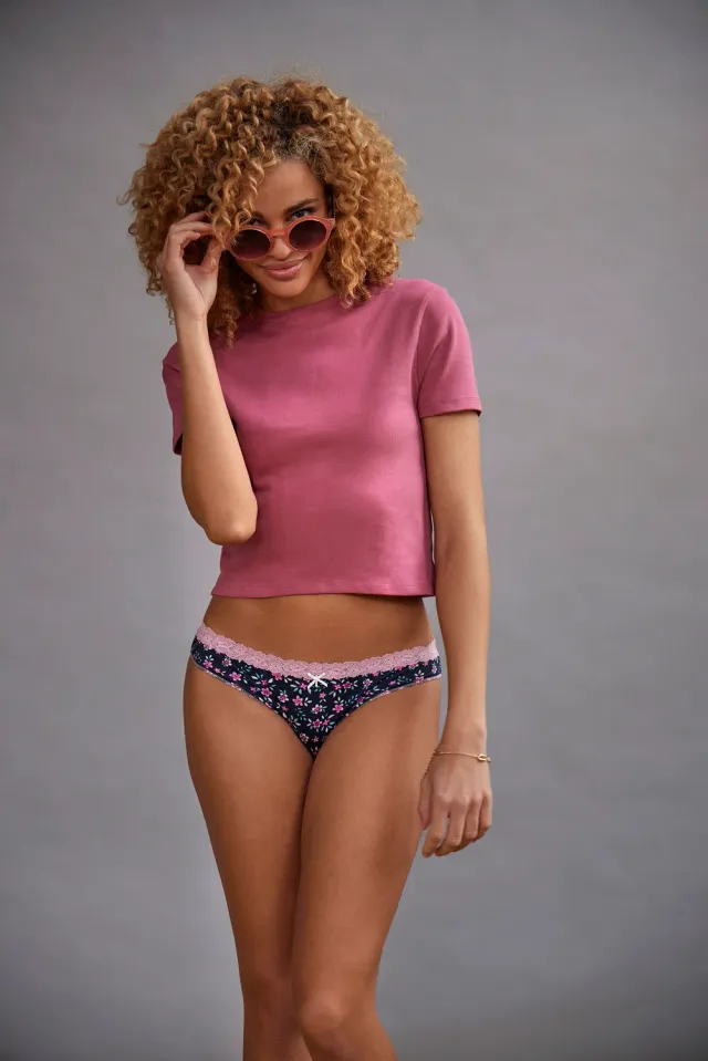 Janira Pink Dalia Mini Coq slip rosa 2 pezzi cotone
