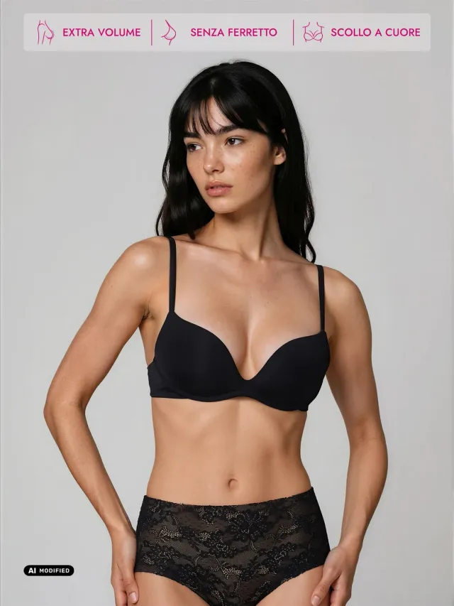 Jadea Basic Fiamma push-up senza ferretto nero