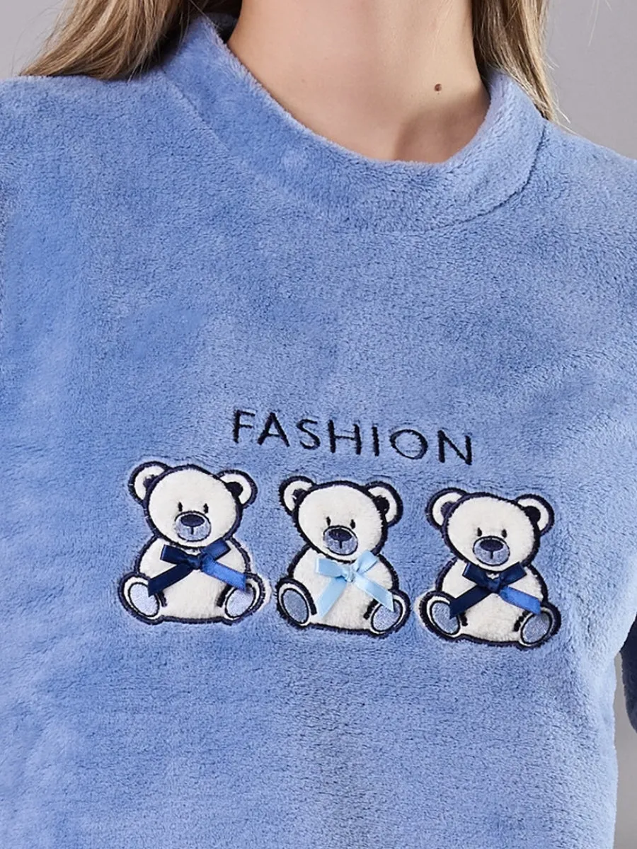 Si'èLei Trixy Soft TX42 pigiama coral azzurro