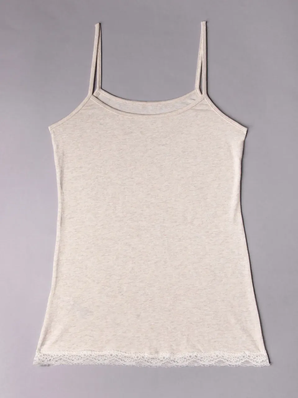 SièLei Natural Cotton 1432 canotta cotone bio ecru pizzo