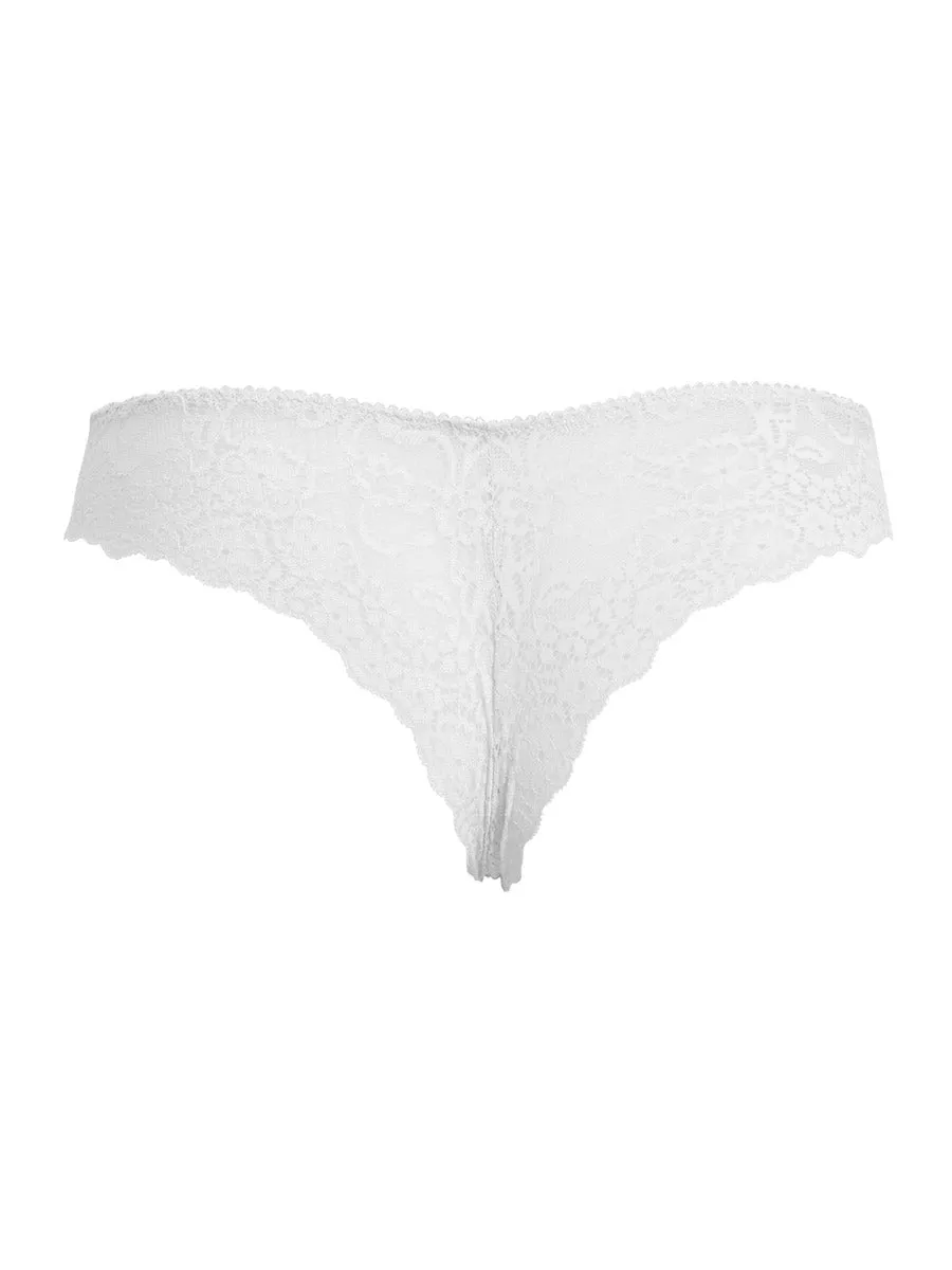 Si'èLei Allure 2677 slip brasiliana bianco in pizzo