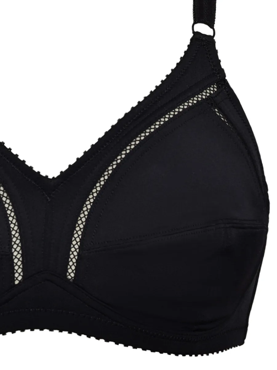 Si'èLei 971 reggiseno francese nero cotone senza ferretto