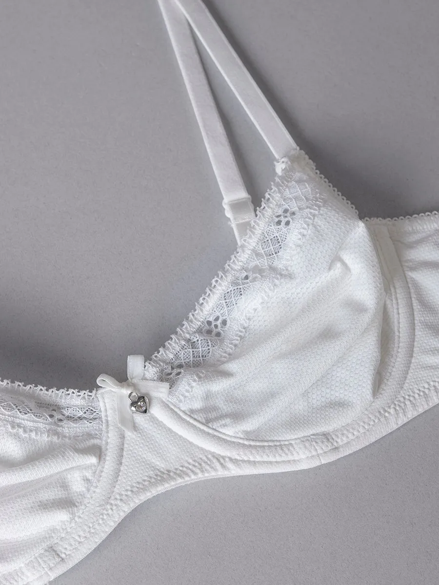 Si'èLei Darling 1870 reggiseno bianco latte jacquard