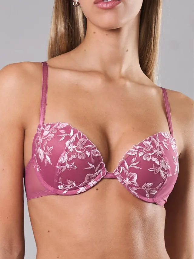 Si'èLei 8014 reggiseno push-up malva in pizzo