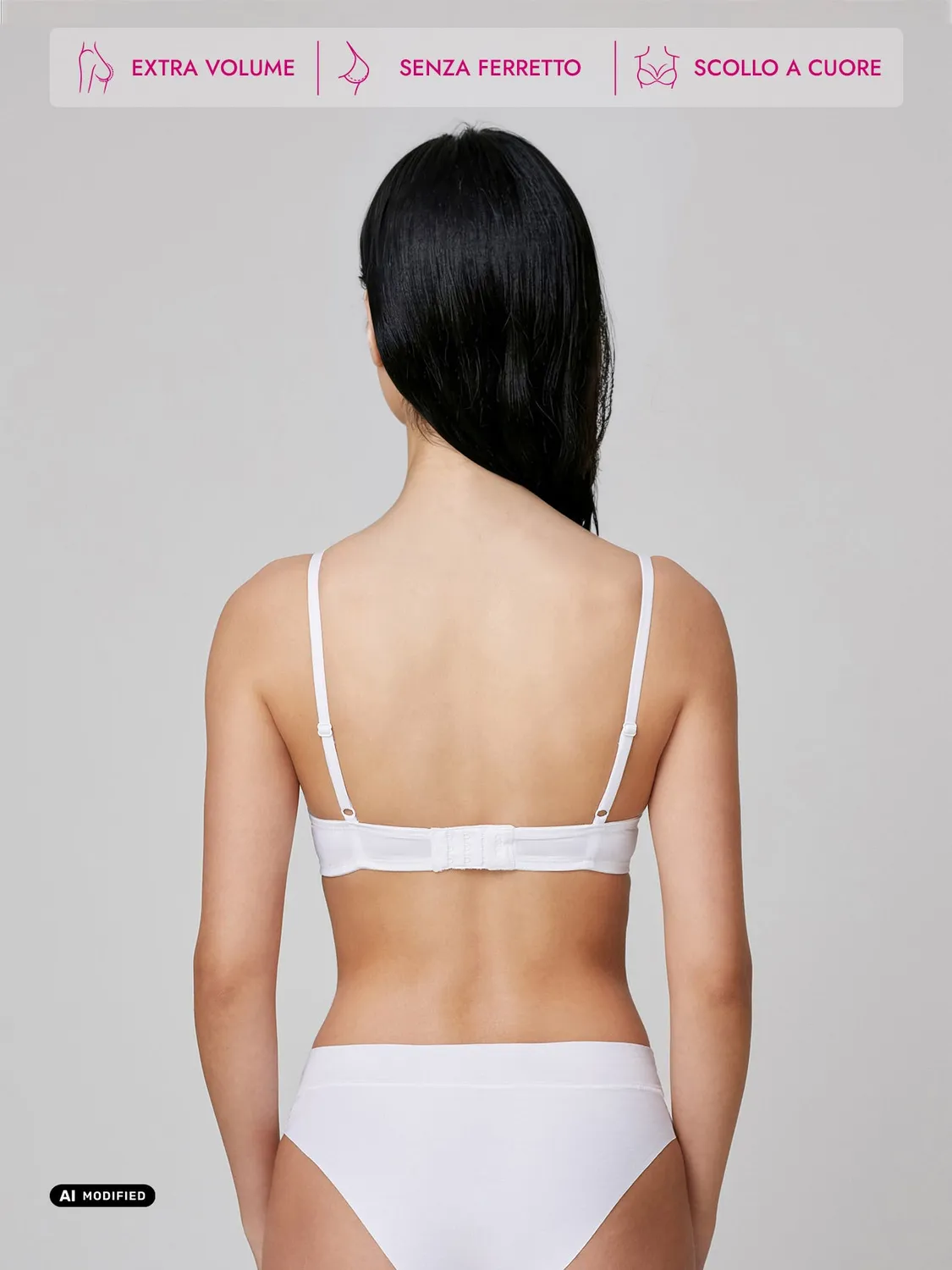 Jadea Basic Fiamma push-up senza ferretto nero