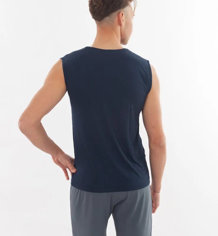 Casagin Canotta uomo scollo a V bamboo bianco traspirante