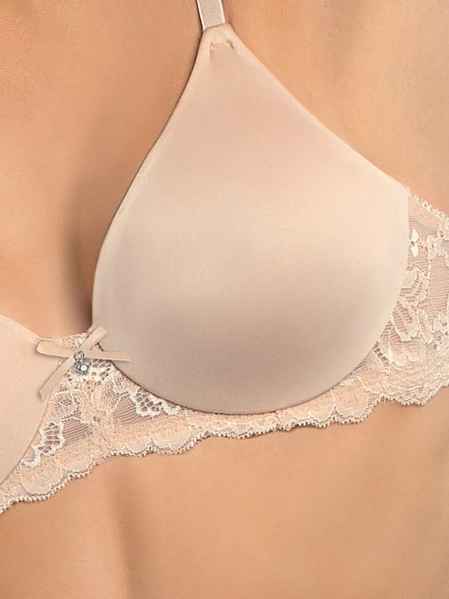Si'èLei Pure Love 1970 reggiseno francese cipria pizzo