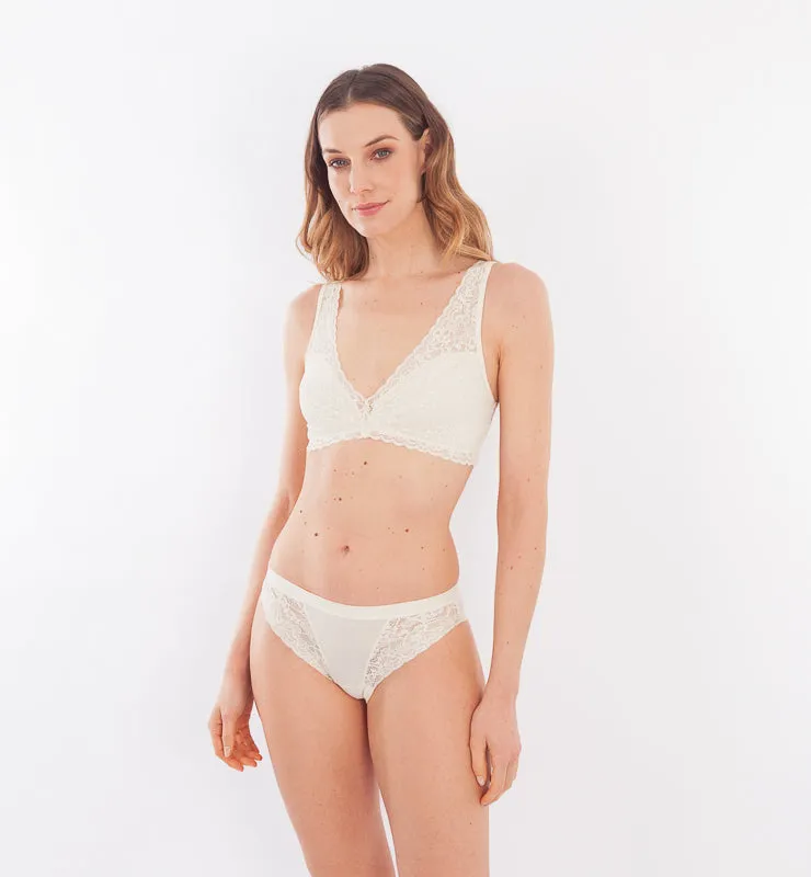 Casagin reggiseno donna pizzo tessuto naturale