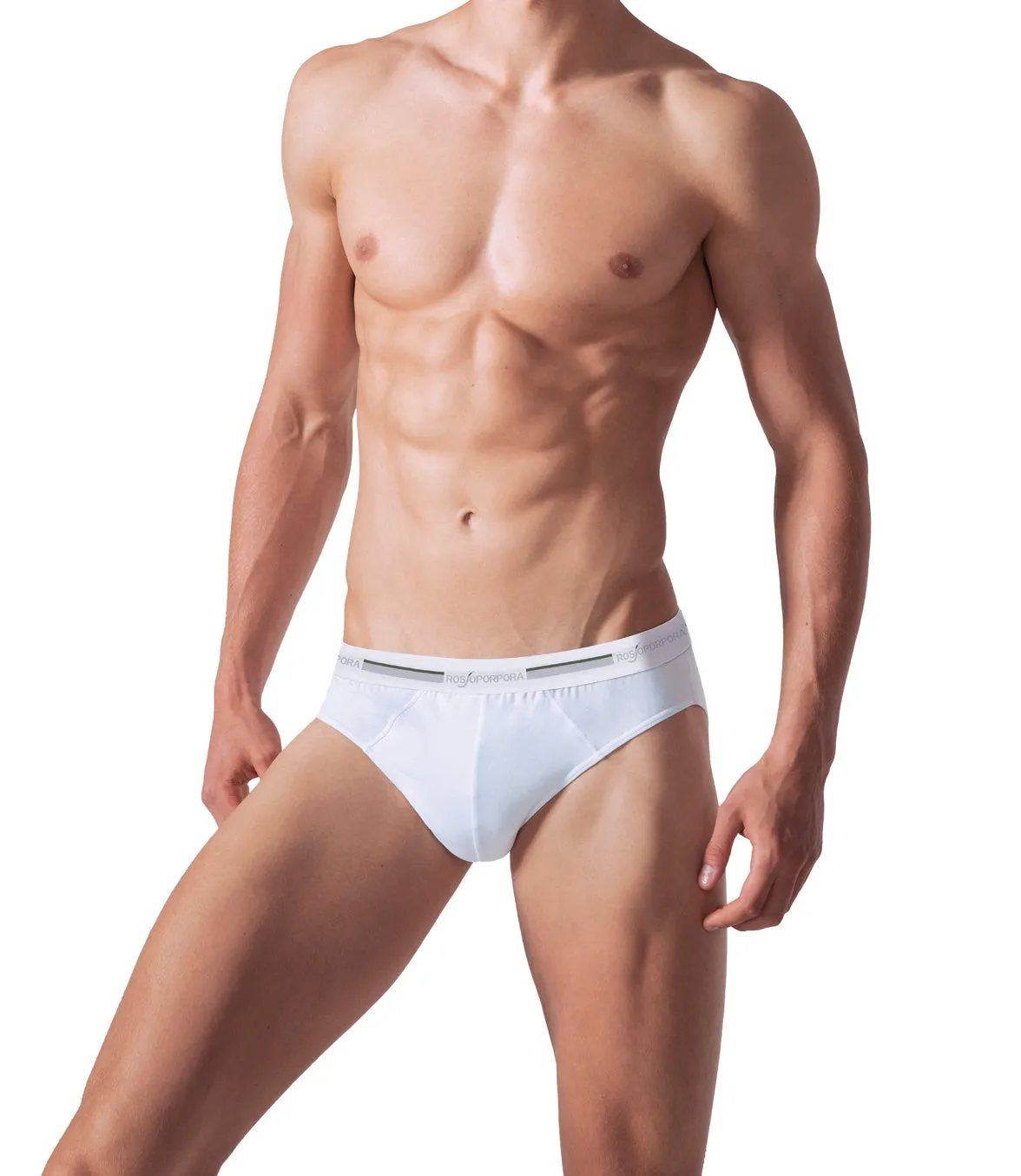 Rossoporpora Slip Elastico Logato slip uomo nero cotone