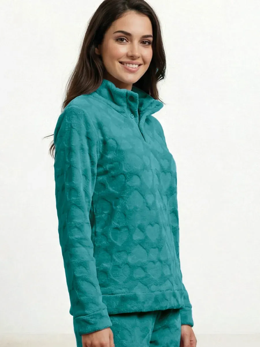 Si'èLei Coraline Soft OF45 pigiama ottanio coral collo alto