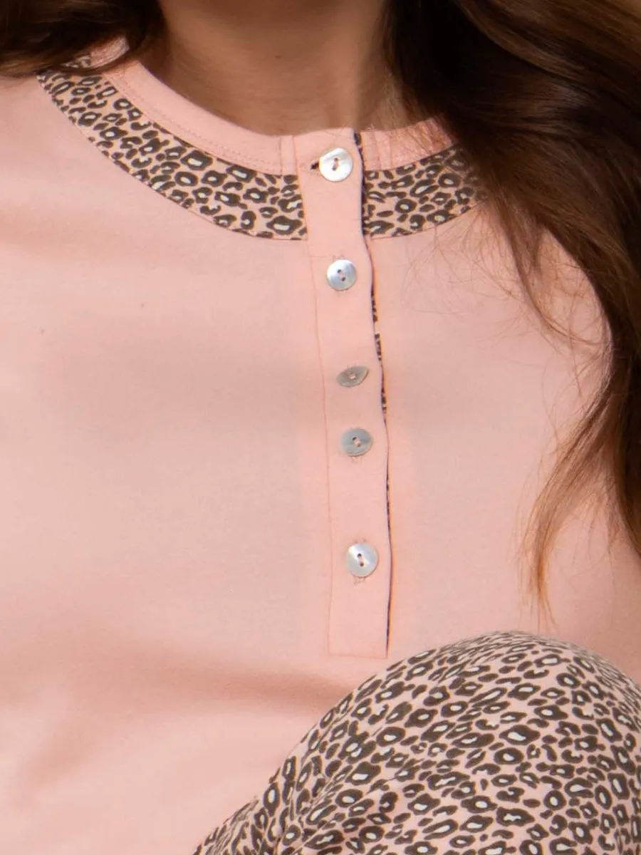 Si'èLei Trixy TR15 Pigiama Rosa in Caldo Cotone
