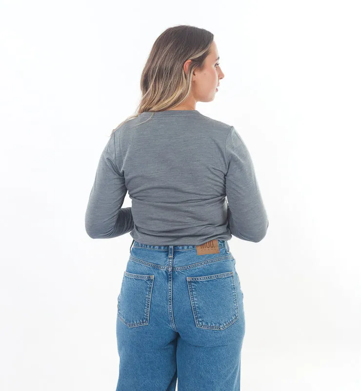 Casagin Maglia Manica Lunga Lana Merino Seta rosa