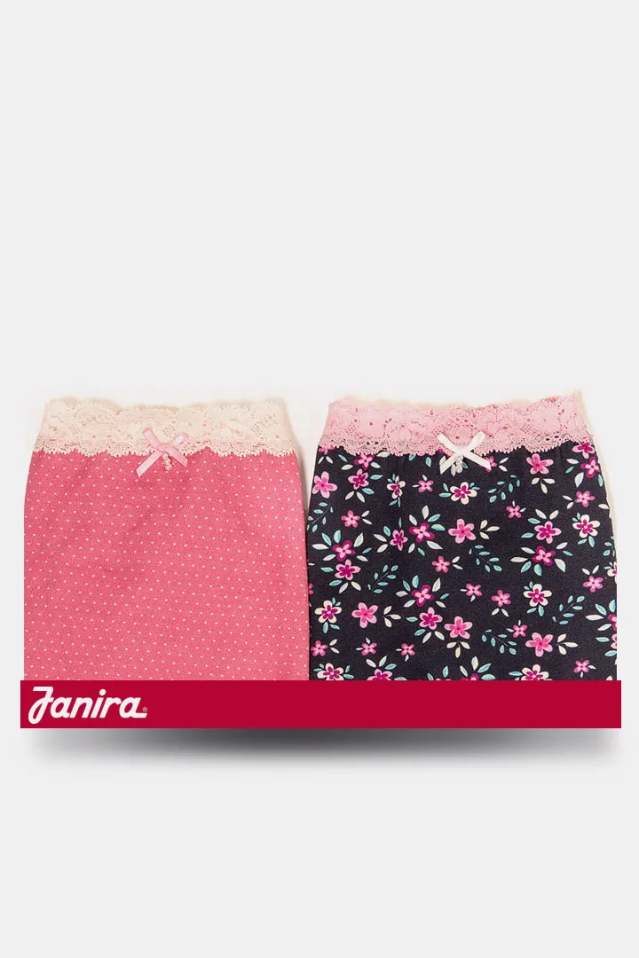 Janira Pink Dalia Mini Coq slip rosa 2 pezzi cotone