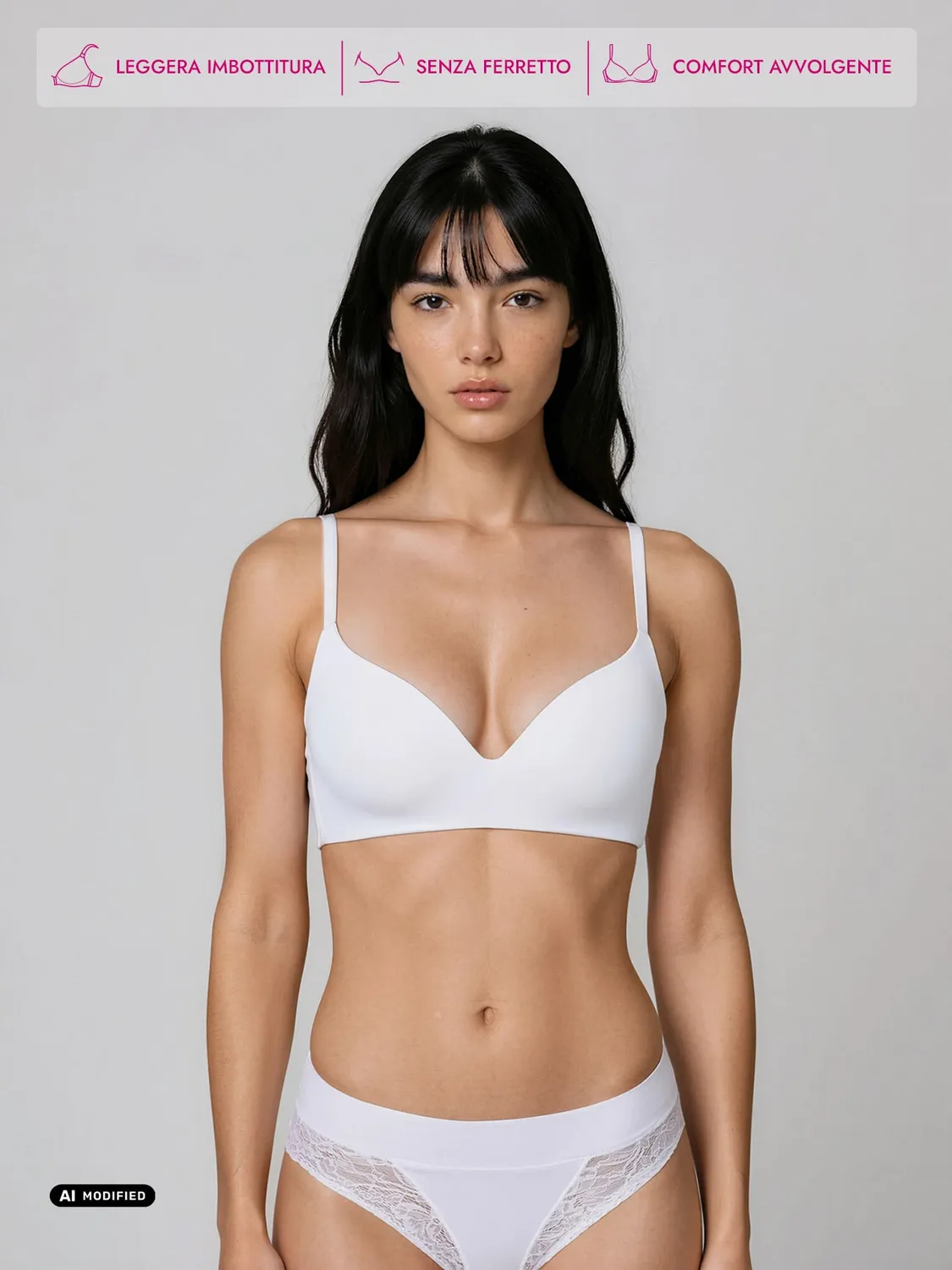 Jadea Abbraccio reggiseno triangolo nero senza ferretto