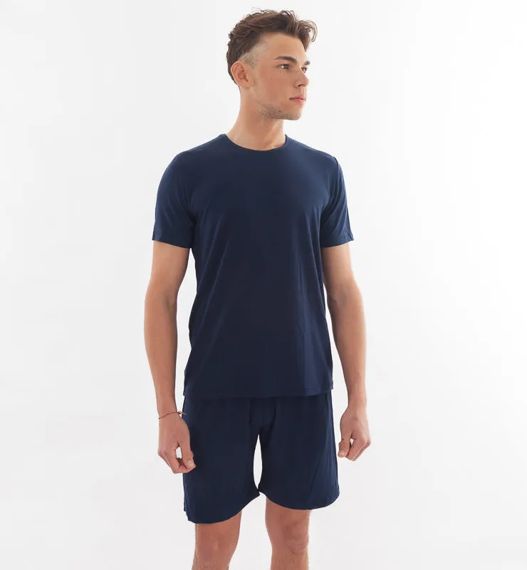 Casagin Pantaloncini Uomo Tencel Nero SM rilassati