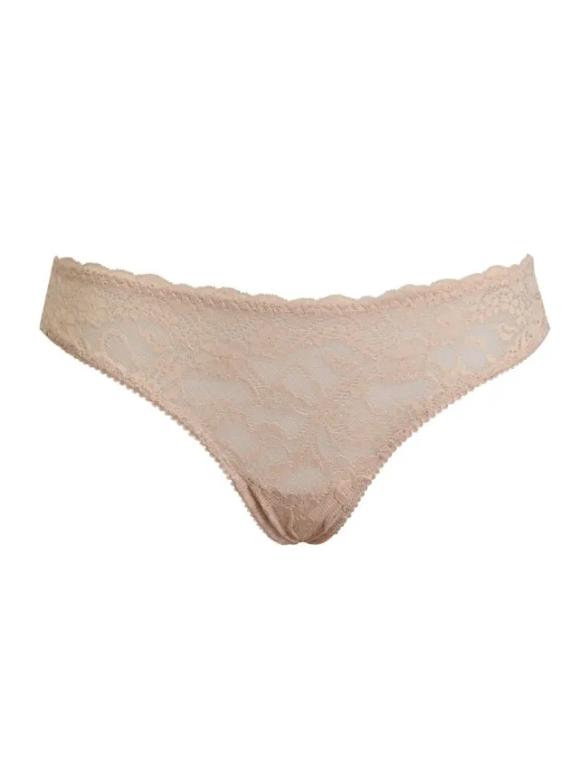 Si'èLei Allure 2677 brasiliana slip cipria in pizzo