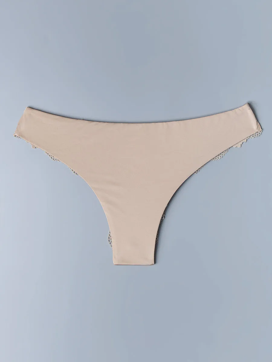 SièLei Wonder Lace 2447 slip brasiliana cipria in pizzo