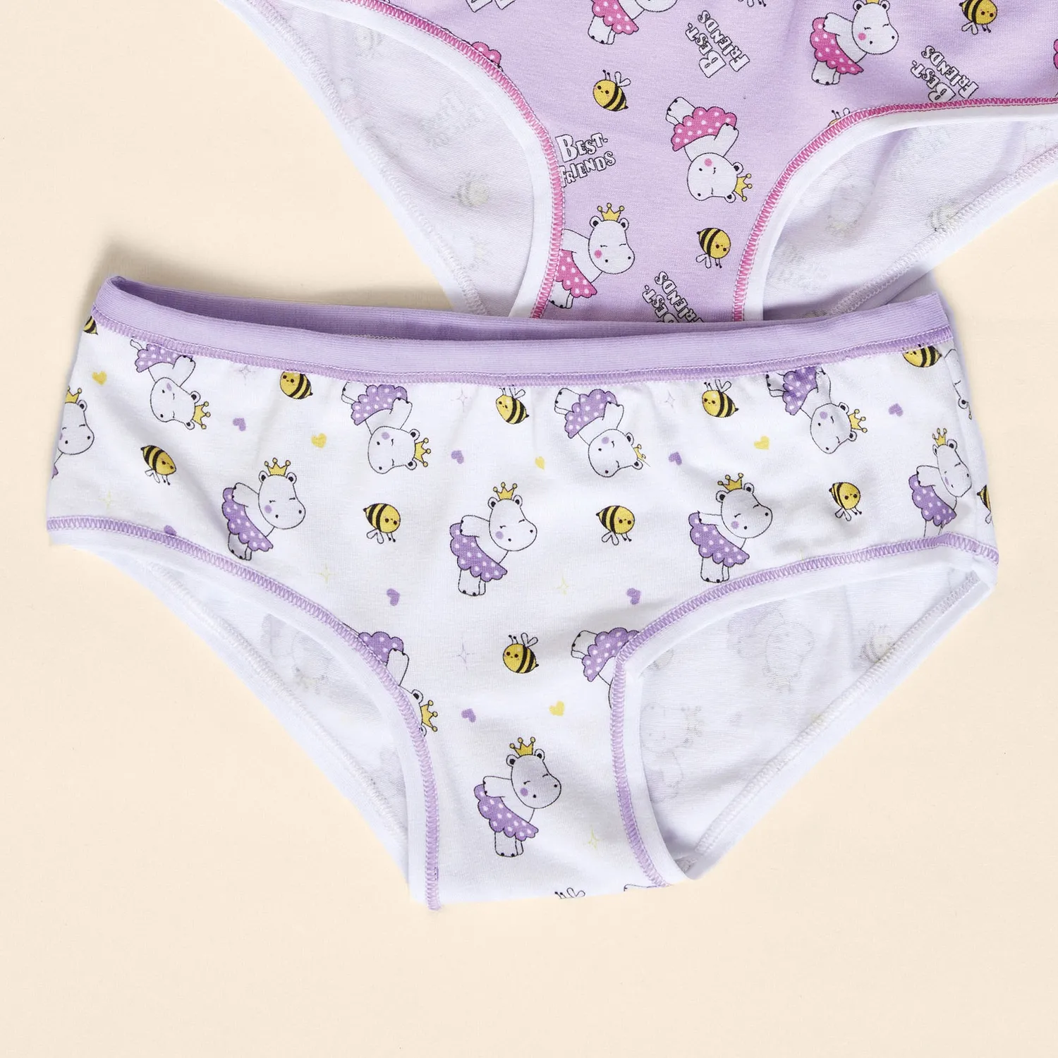Jadea 834 Slip Bambina Ippopotamo Lilla Cotone