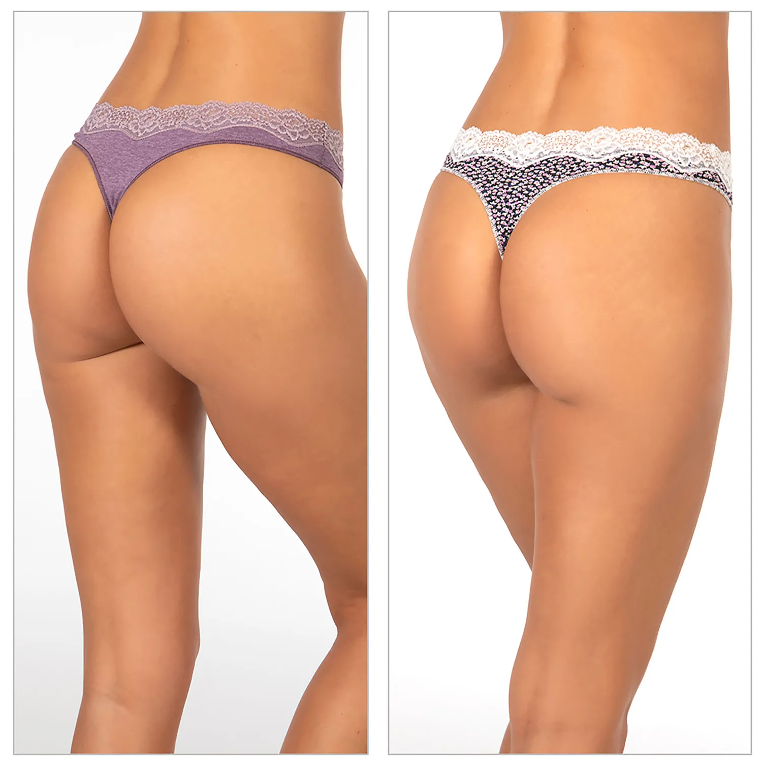 Janira Purple Flow Coq Tanga 2 pezzi microfibra