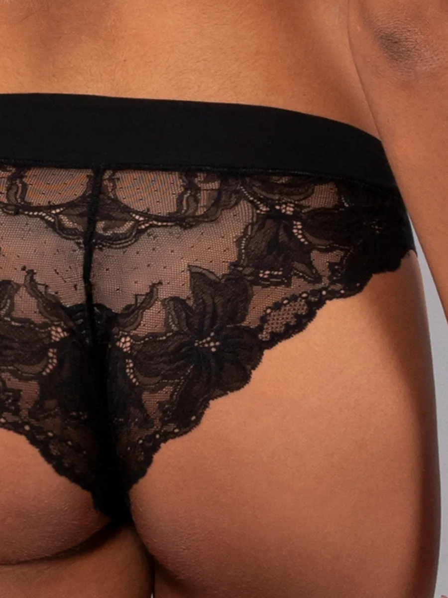 Si'èLei Invisible Cotton 5115 slip nero taglio laser
