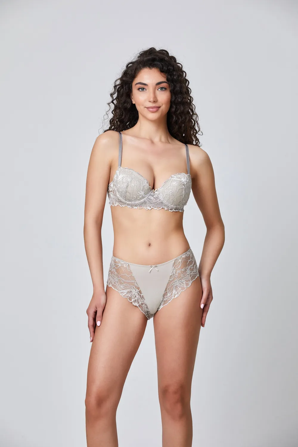 Jadea Divina 6683 slip midi pizzo floreale cotone