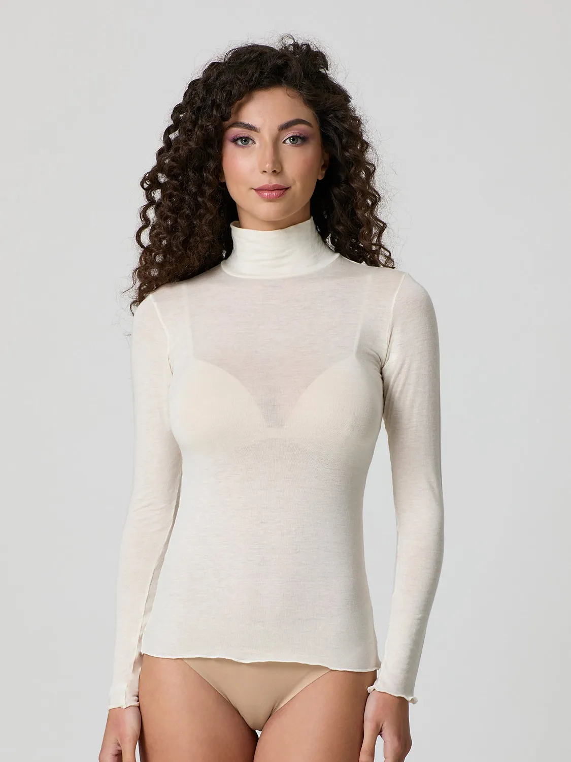 Jadea Basic 4066 dolcevita cashmere donna