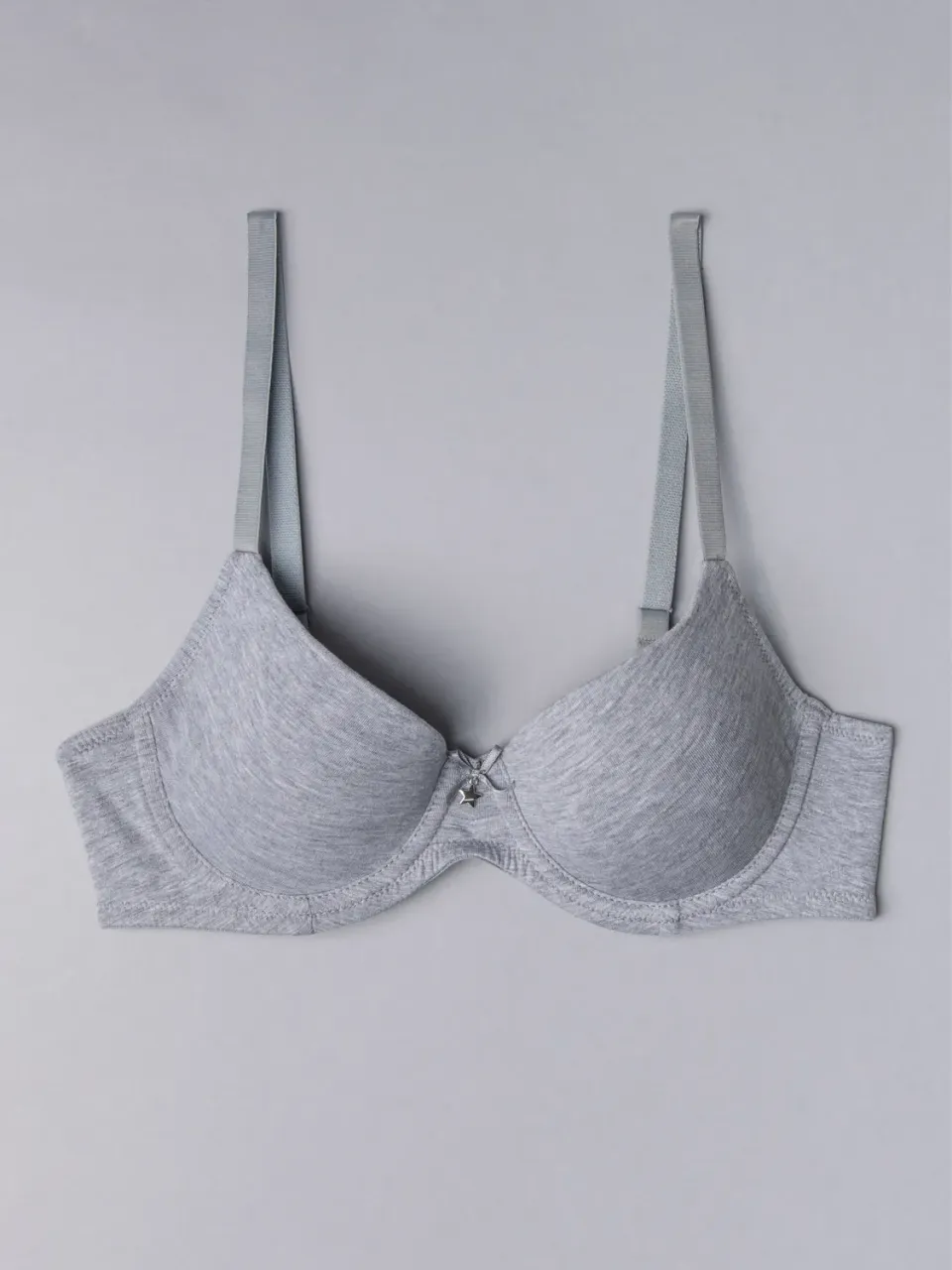 Si'èLei Natural Cotton 1428 reggiseno grigio melange cotone