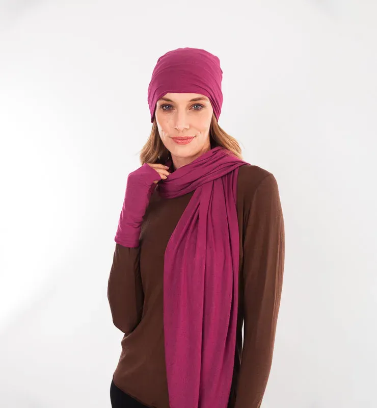 Casagin TENCEL Cashmere sciarpa leggera nera calda