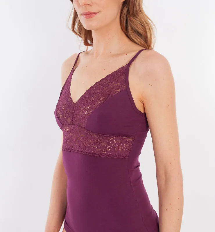 Casagin Canottiera Pizzo Biodegradabile Donna Nero M-L