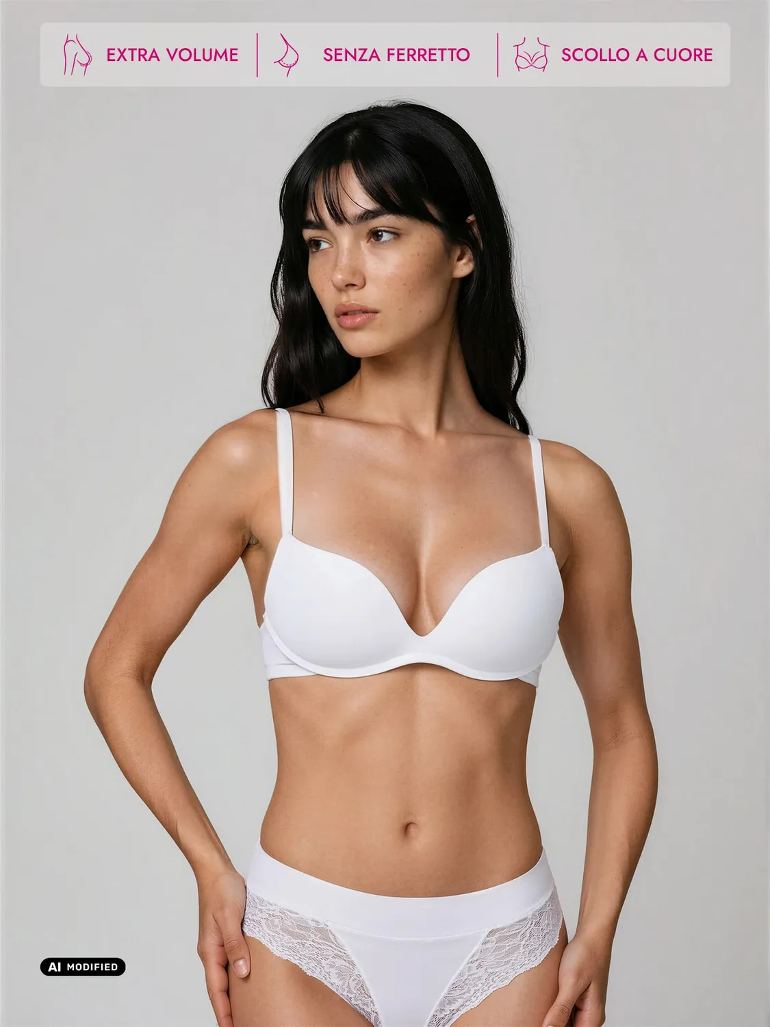 Jadea Basic Fiamma push-up senza ferretto nero