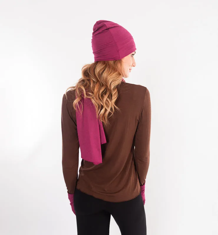 Casagin berretto Tencel cashmere conchiglia caldo