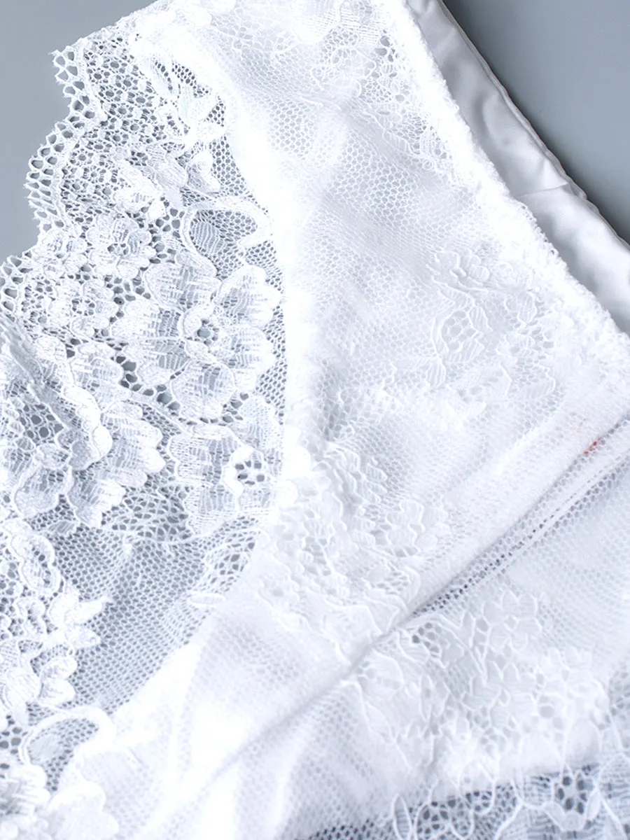 Si'èLei Wonder Lace 2445 slip bianco microfibra e pizzo