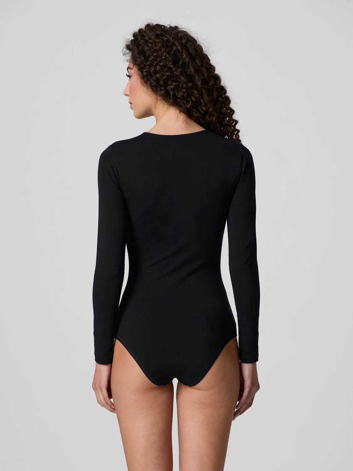 Jadea Basic 4404 Body Cotone Nero Manica Lunga