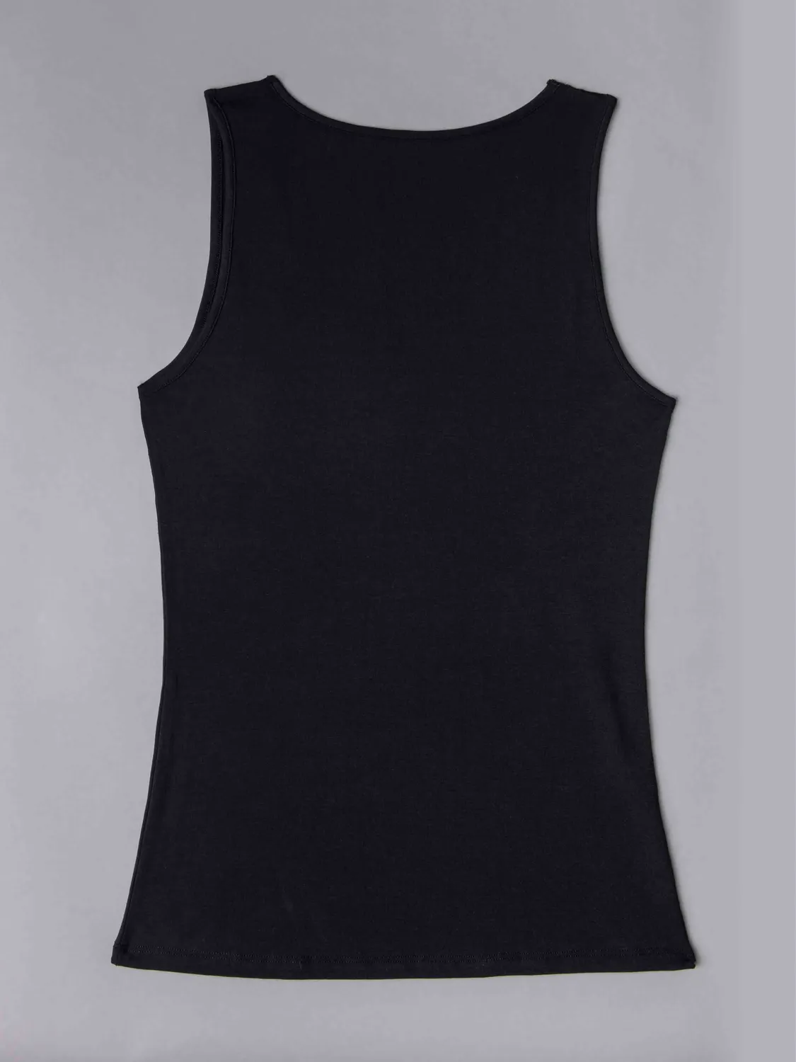 Si'èLei Natural Cotton 1436 canotta nero cotone bio scollo V