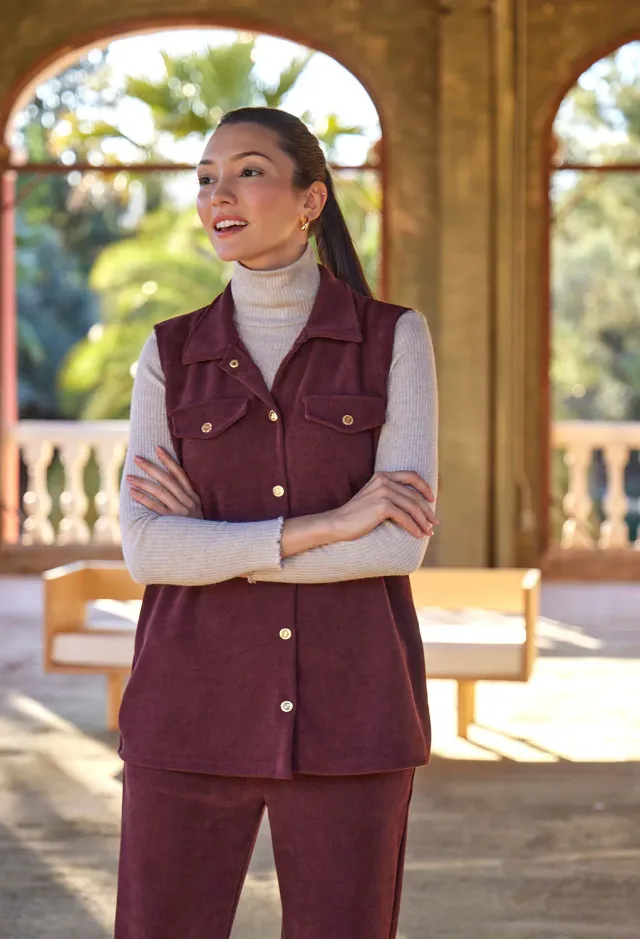 Janira Softy Pana Long Vest Canotta Velluto Calda