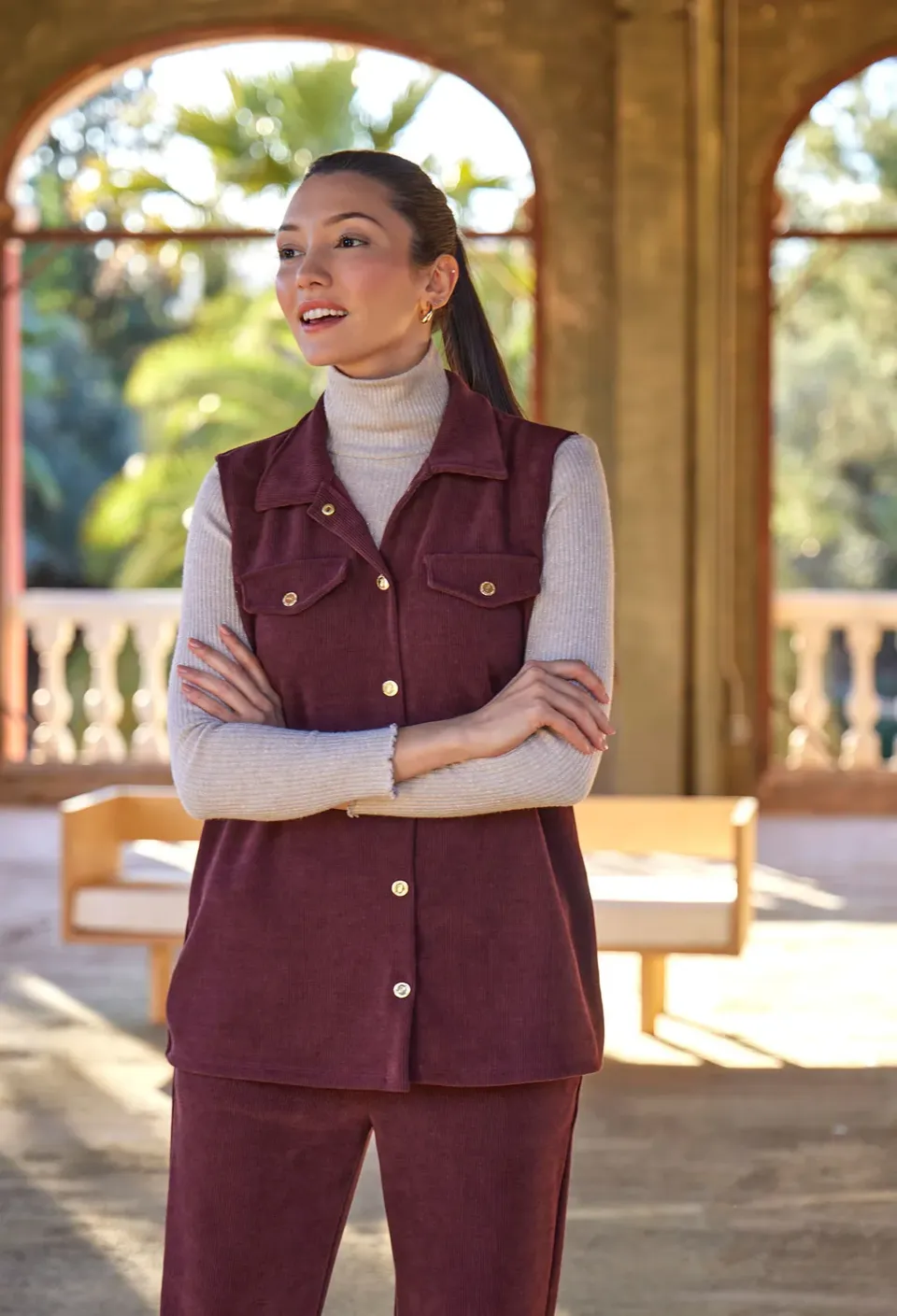 Janira Softy Pana Long Vest Canotta Velluto Calda