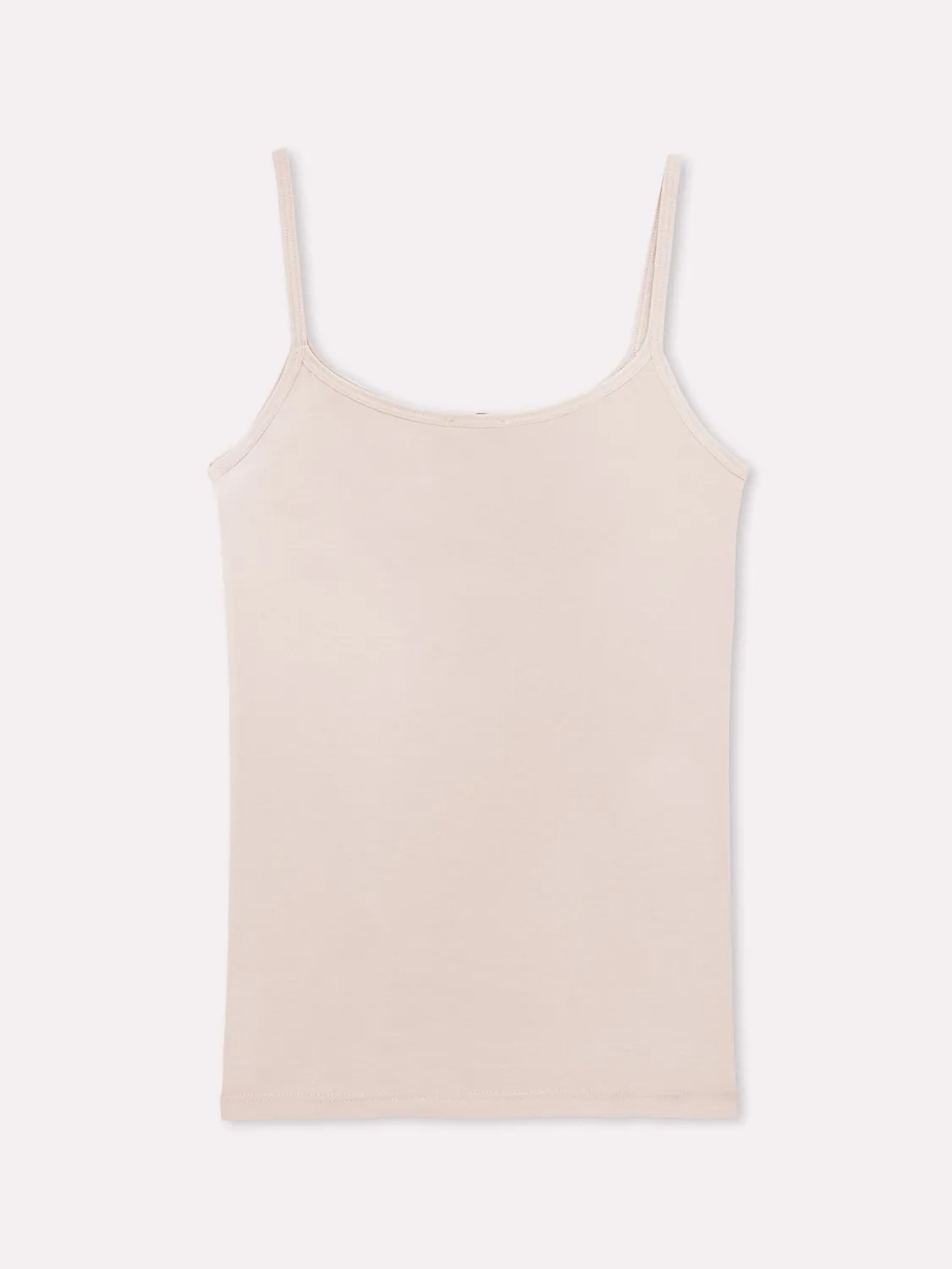 Jadea Basic 2005 top spalline sottili beige cotone
