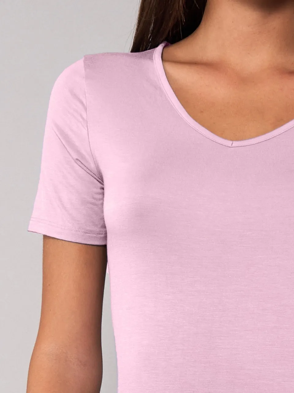 SièLei Today 6008 maglia scollo a V malva modal