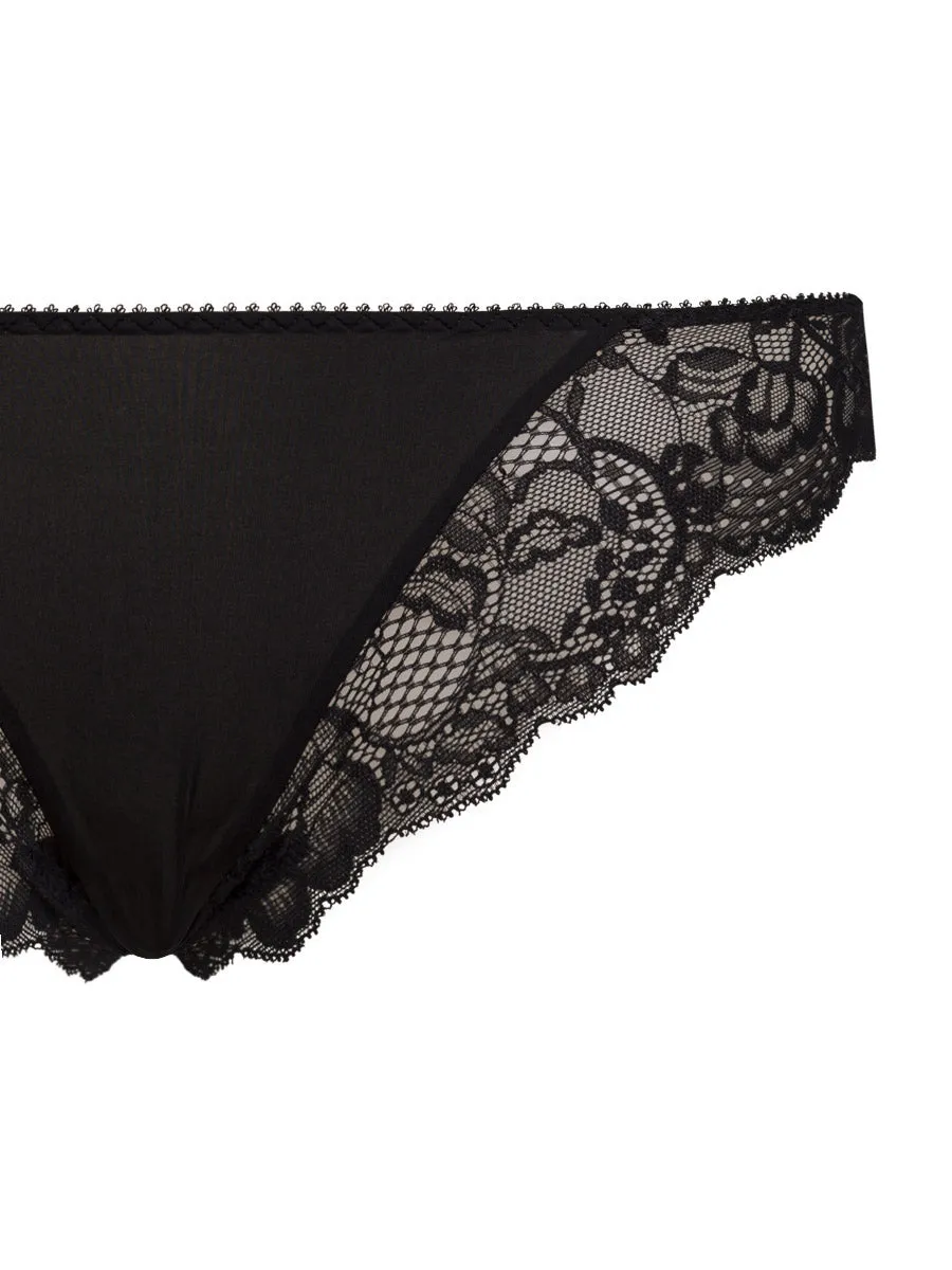 Si'èLei Pure Love 1977 slip brasiliana nero in pizzo