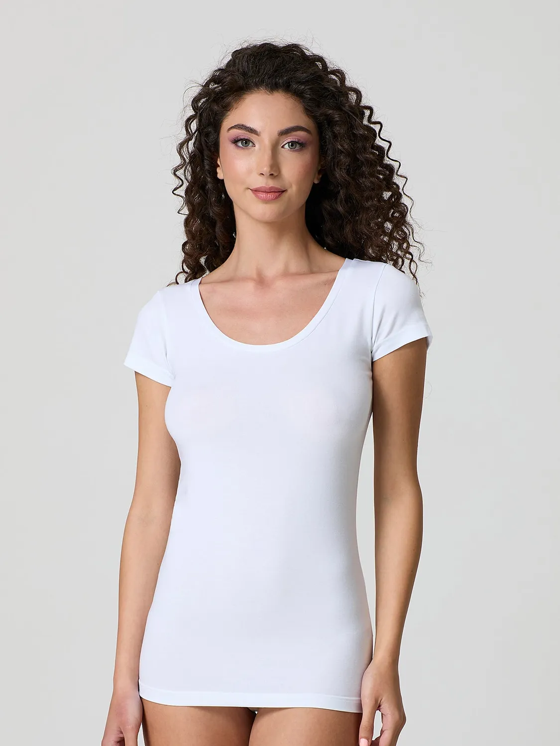 Jadea Basic 4181 t-shirt scollo tondo modal donna