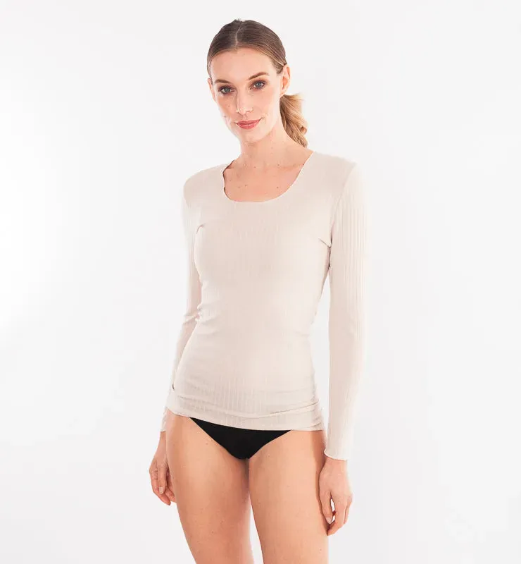 Casagin Maglia Girocollo Tencel Cashmere Nera